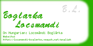 boglarka locsmandi business card